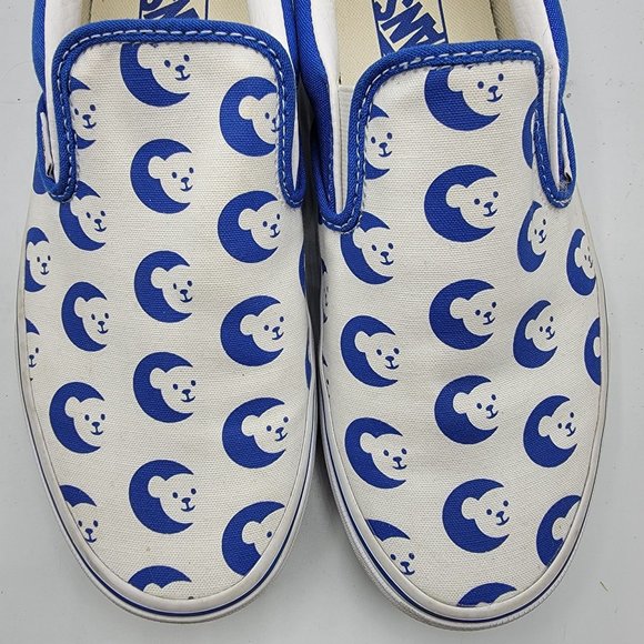 Vans X Choc Hospital White Blue Casual Slip On Shoes - Mens 6.5 - Womens 8 - Picture 12 of 12